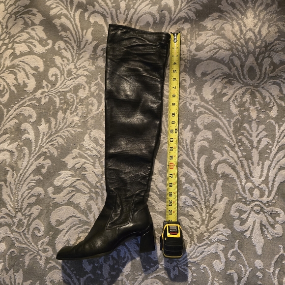 PRADA authentic vintage deepdark brown soft leather over the knee boots Used, 38 - Picture 15 of 16
